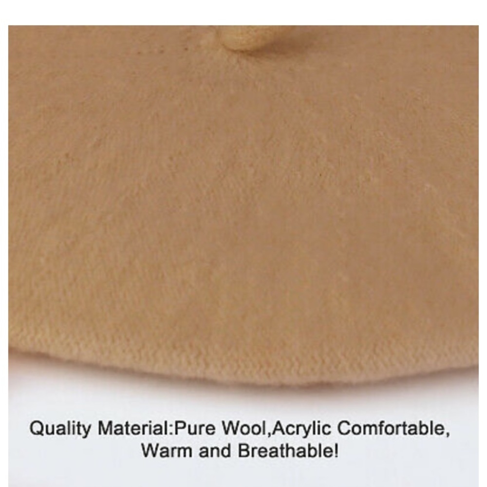WOOL TAN BERET - Picture 5 of 5